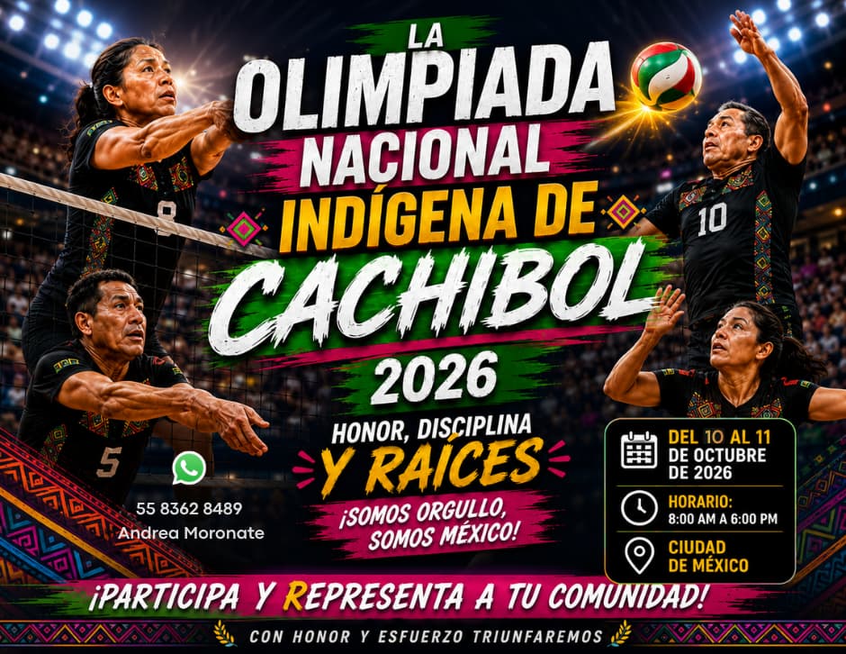 portada blog olimpiada nacional indígena de cachibol 2026