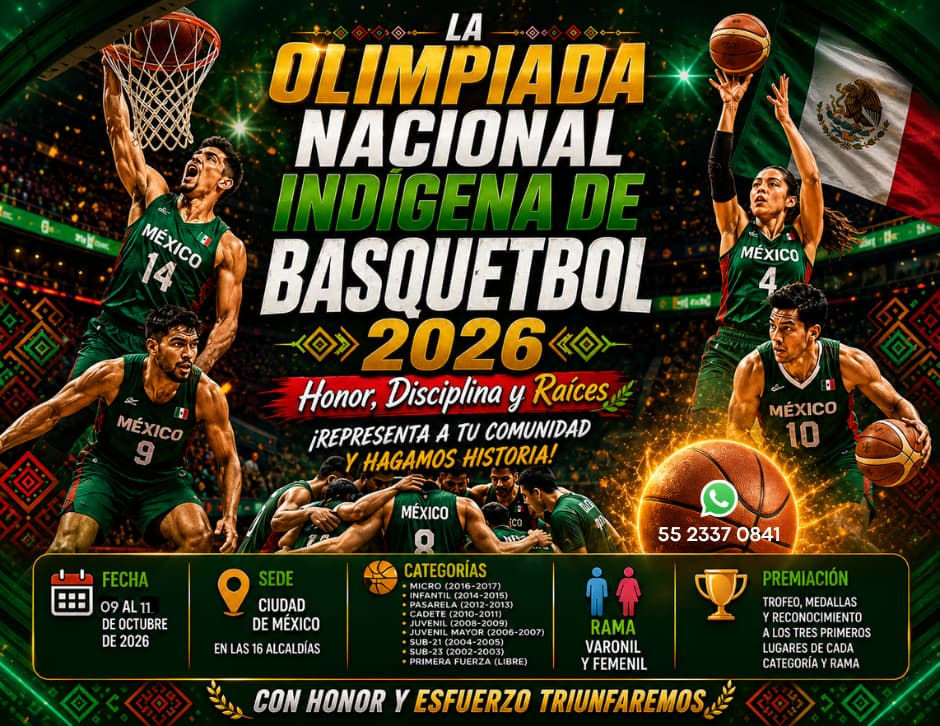 portada blog olimpiada nacional indígena de basquetbol 5x5 2026