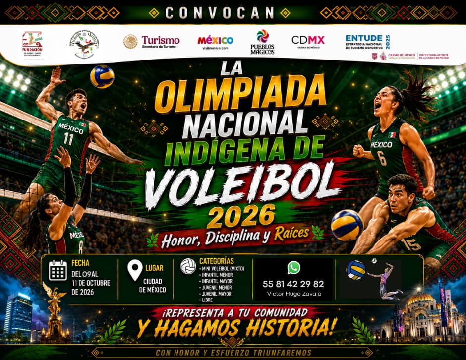 Olimpiada Nacional Indígena de Voleibol 2026 portada blog olimpiada nacional indígena de voleibol 2026